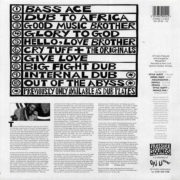 Prince Far I - Dub To Africa (FIRST PRESSING)