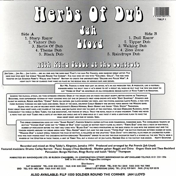 Jah Lloyd - Herbs Of Dub (Red Vinyl)