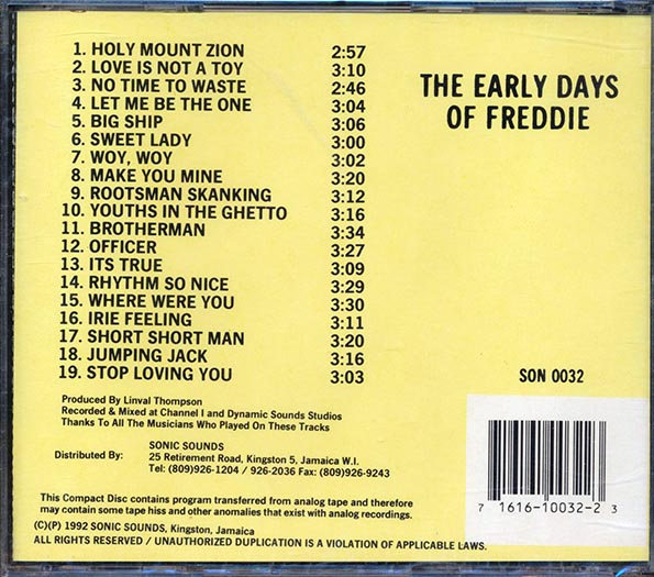 Freddie McGregor - Early Days Of Freddie McGregor