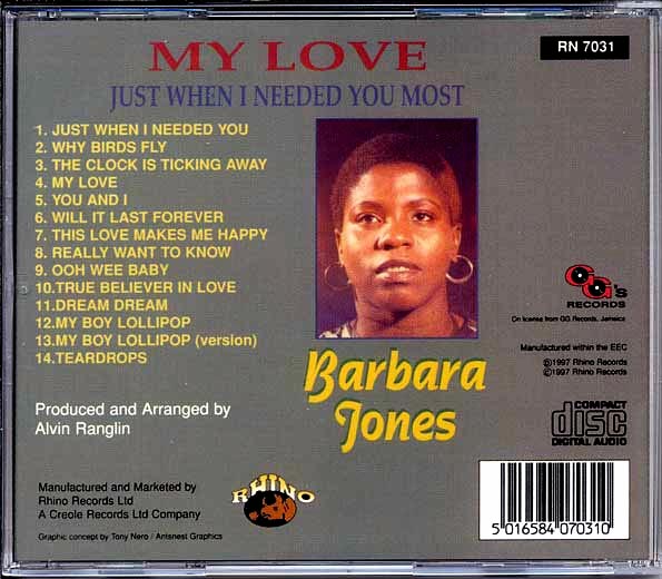 Barbara Jones - My Love: Just When I Needed You Most