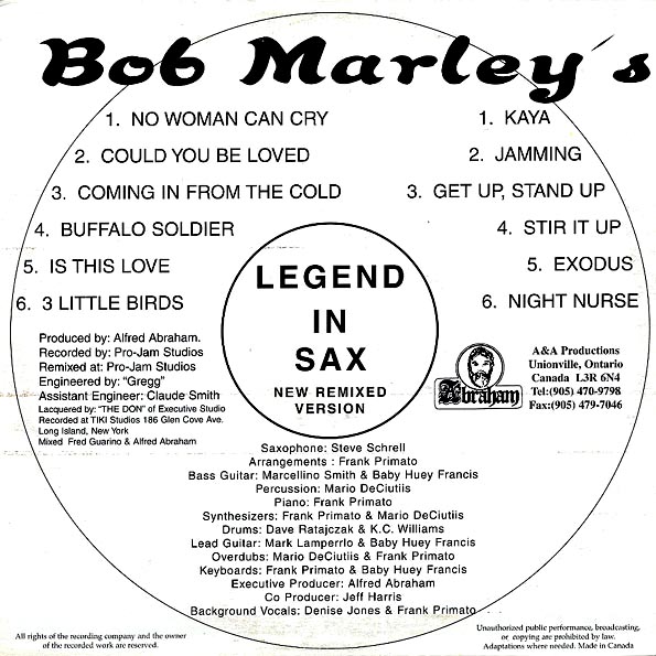 Bob Marley - Bob Marley's Legend In Sax