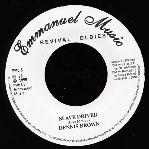 Dennis Brown - Slave Driver  /  Version