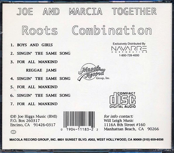 Joe Higgs, Marcia Higgs - Roots Combination: Joe & Marcia Together