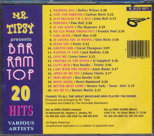 Mr. Tipsy Presents Bar Ram Top 20 Hits