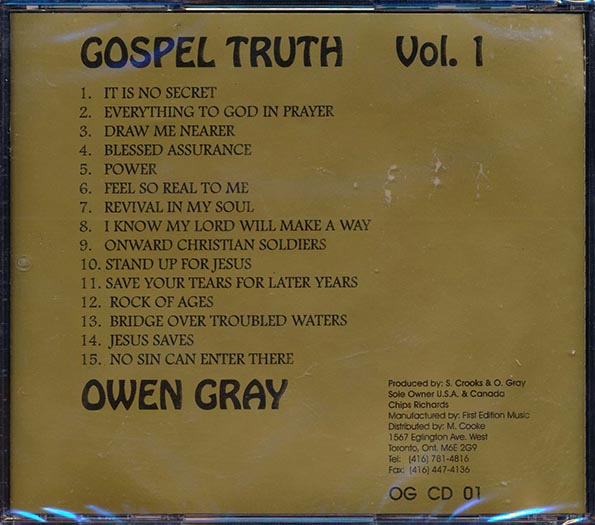 Owen Gray - Gospel Truth Volume 1