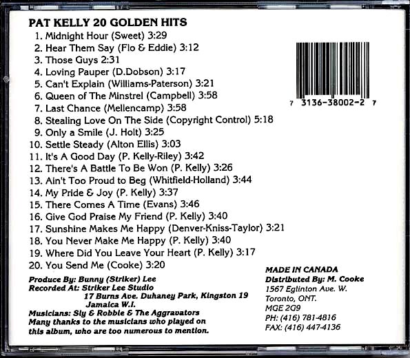 Pat Kelly - 20 Golden Hits