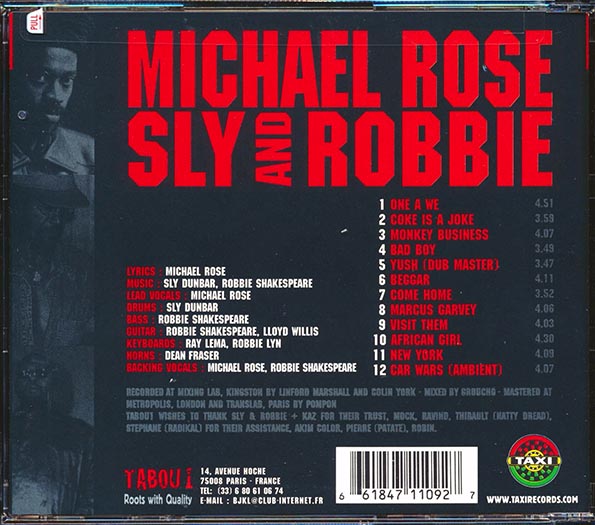 Michael Rose, Sly & Robbie - X Uhuru (Taxi Sessions)