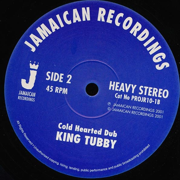 King Tubby - Blessed Dub (Give Thanks & Praise Dub)  /  Cold Hearted Dub (Jump The Fence/In Cold Blood Dub)