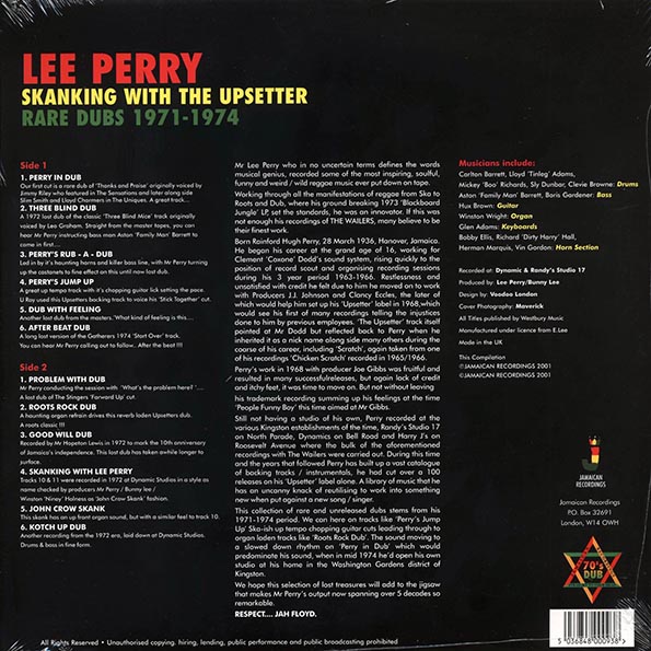 Lee Perry - Skanking With The Upsetter: Rare Dubs