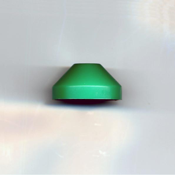 45rpm Spindle Adapter - Plastic, GREEN Color, cone-shaped