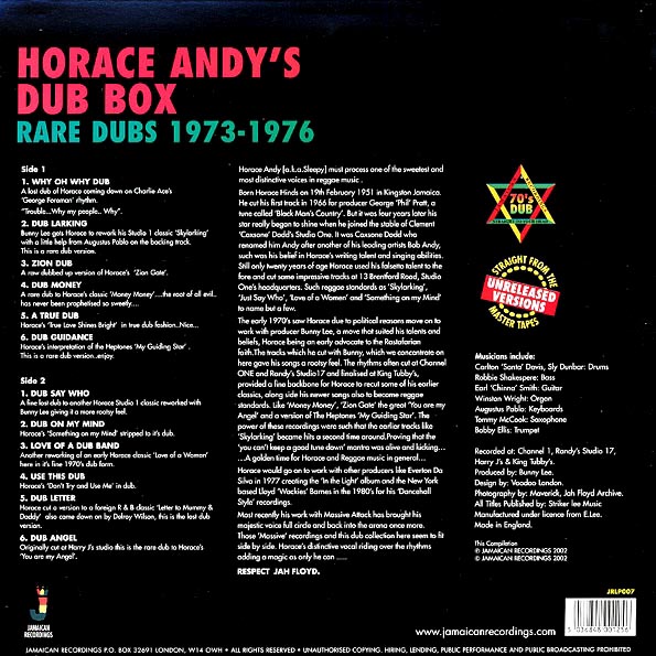 Horace Andy - Horace Andy's Dub Box: Rare Dubs