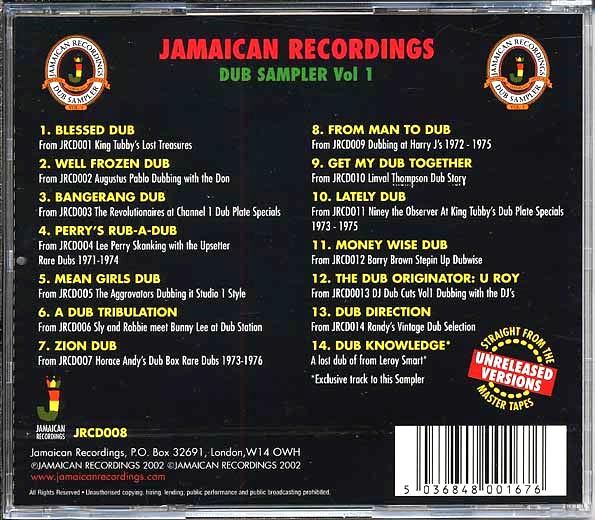 Jamaican Recordings Dub Sampler Volume 1