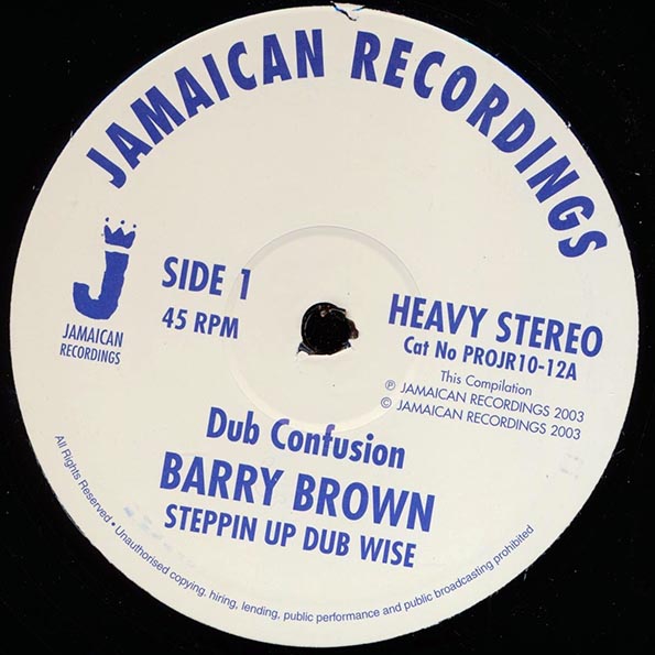 Barry Brown - Dub Confusion  /  God Father Dub
