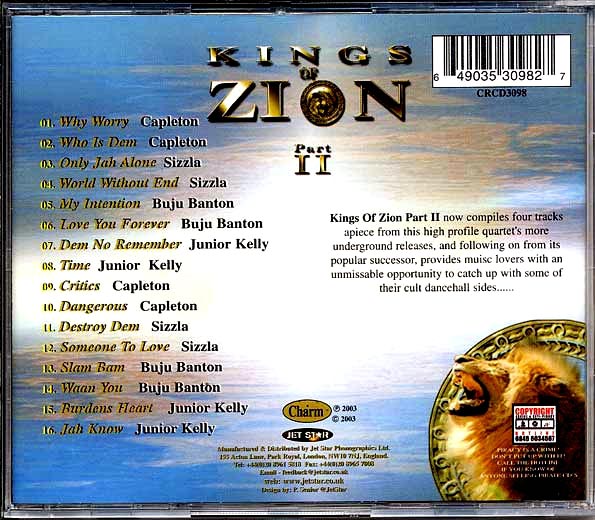 Sizzla, Buju Banton, Jr. Kelly, Capleton - Kings Of Zion Volume 2