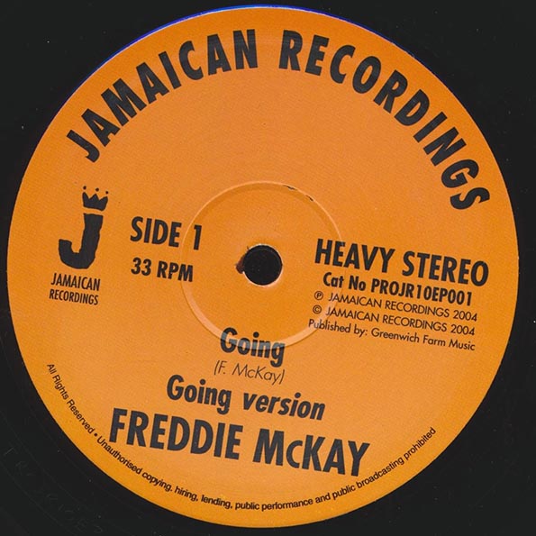 Freddie McKay - Going; Version  /  Ronnie Davis - Tonight; Version
