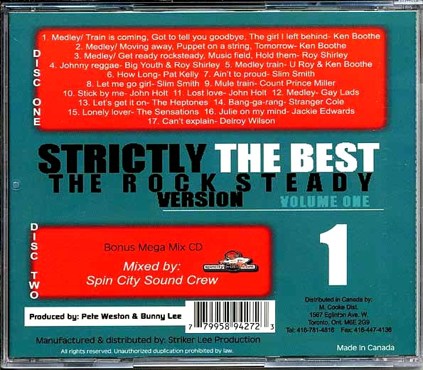 Strictly The Best: The Rock Steady Version Volume 1
