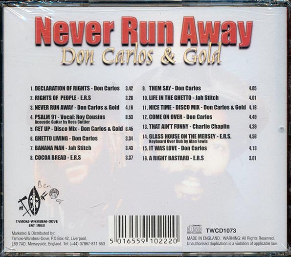 Don Carlos - Never Run Away (With Gold)