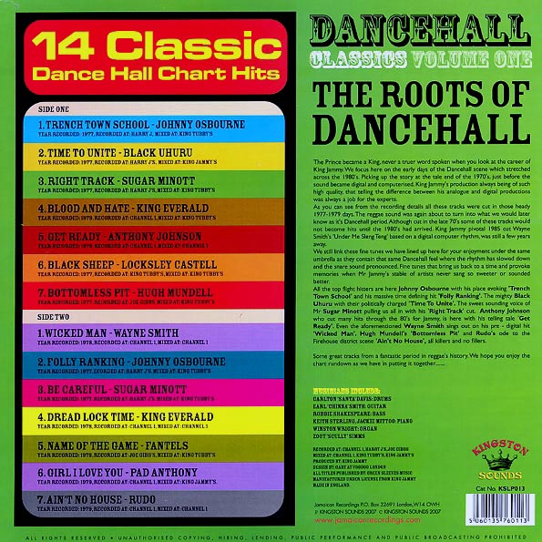 Dancehall Classics Volume 1: The Roots Of Dancehall