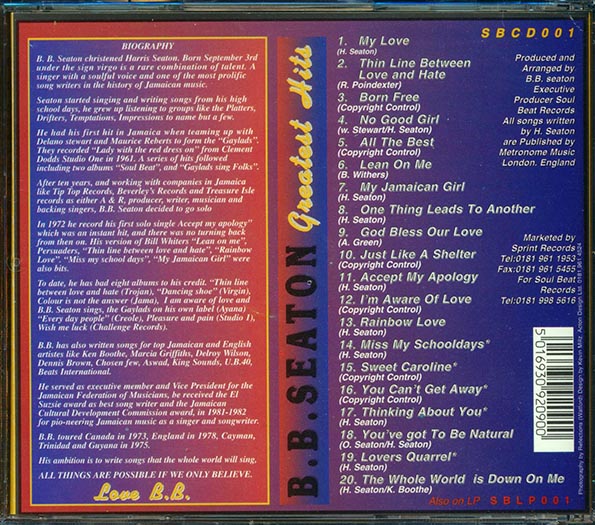 BB Seaton - Greatest Hits