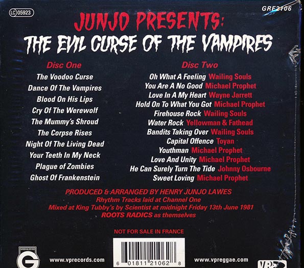 Scientist - Junjo Presents: The Evil Curse Of The Vampires + Bonus Vocals CD