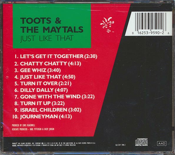 Toots & The Maytals - Just Like That
