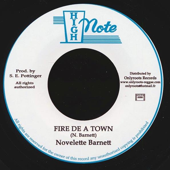 Novelette Barnett (Nora Dean) - Fire De A Town  /  Sky Nation - Firery Dub
