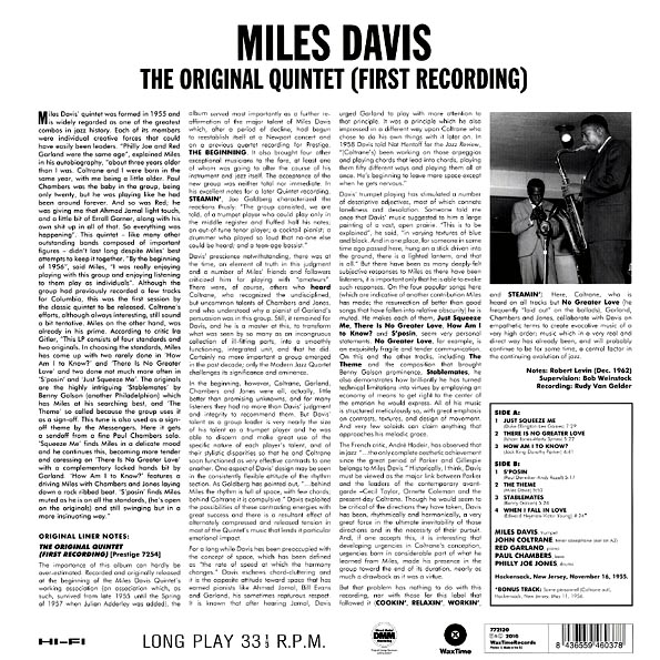 Miles Davis - The Original Quintet (First Recordings)
