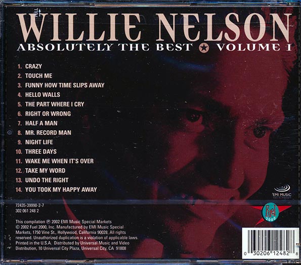 Willie Nelson - Absolutely The Best Volume 1