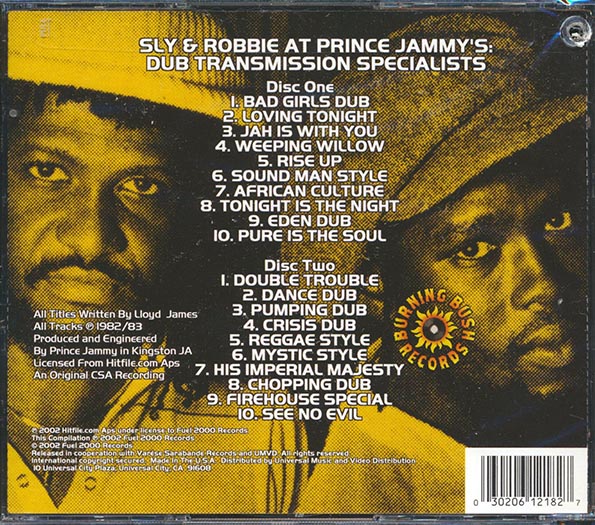 Sly & Robbie, Prince Jammy - Sly & Robbie At Prince Jammy's: Dub Transmission Specialists