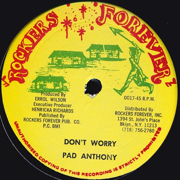 Pad Anthony - Don't Worry (Extended Mix)  /  Version