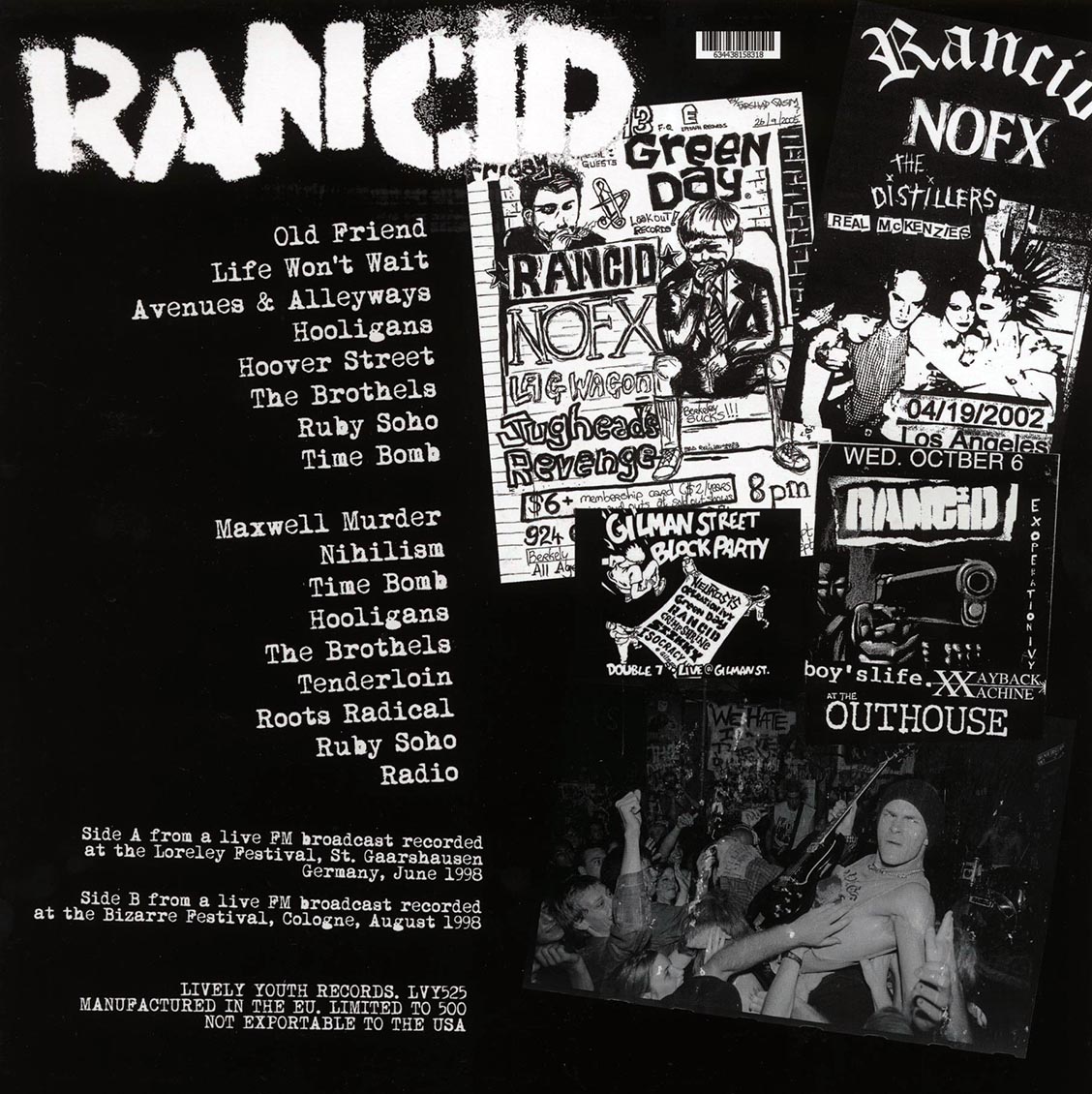 Cierto Personas mayores coser Rancid - Radio Radio Radio: Rare Broadcasts Collection