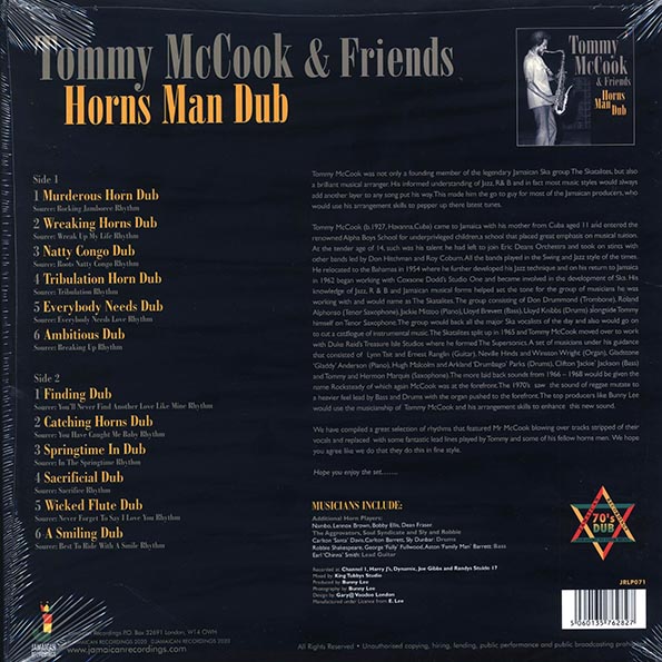 Tommy McCook & Friends - Horns Man Dub