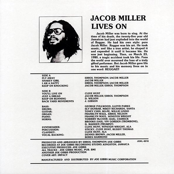 Jacob Miller - Jacob Miller Lives On