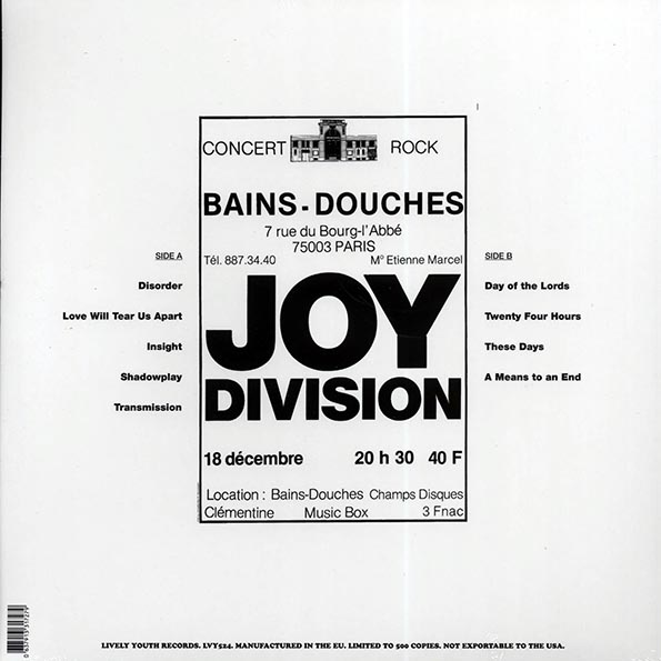 Joy Division - Atrocity Exhibition: Live In Paris, 1979