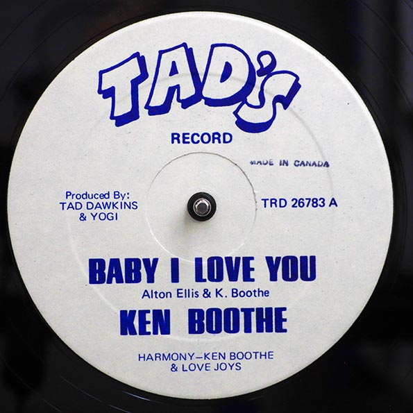 Ken Boothe & The Love Joys - Baby I Love You (Extended Mix)  /  Tad's All Stars - Version