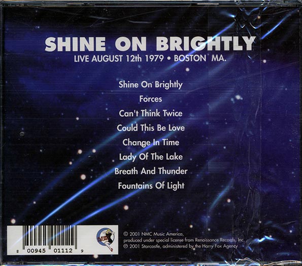 Starcastle - Shine On Brightly: Live In Boston 1979