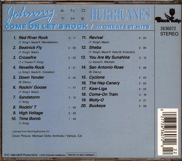 Johnny & The Hurricanes - Come On Let's Rock: 20 Greatest Hits