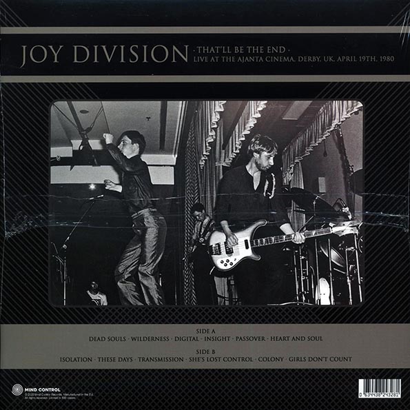 Joy Division - That'll Be The End: Live At The Ajanta Cinema, Derby, UK, April 19th, 1980