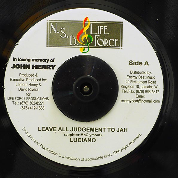Luciano - Leave All Judgement To Jah  /  Vibes Machine - Free Up The Children