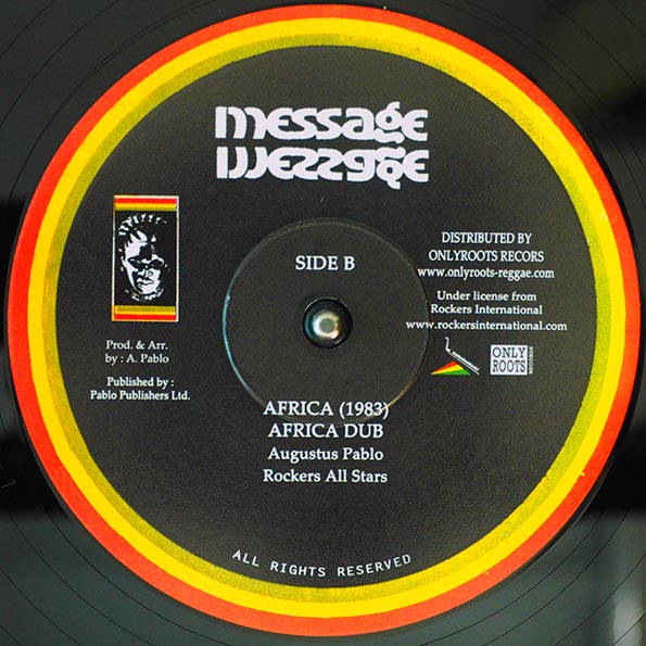 Hugh Mundell - Africa Must Be Free; Augustus Pablo - Park Lane Special; Rockers All Stars - Levi Dub  /  Augustus Pablo - Africa 1983; Rockers All Stars - Africa Dub