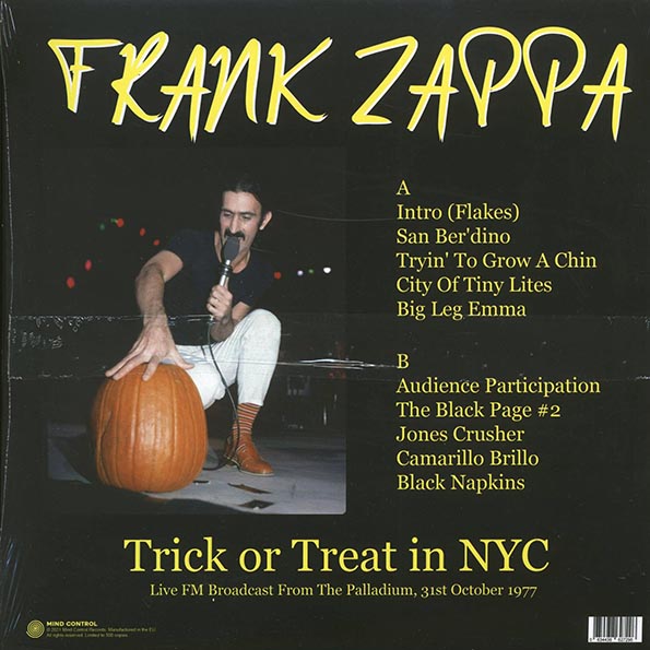 Frank Zappa - Trick Or Treat In NYC: Live FM Broadcast From The Palladium, 31st October 1977