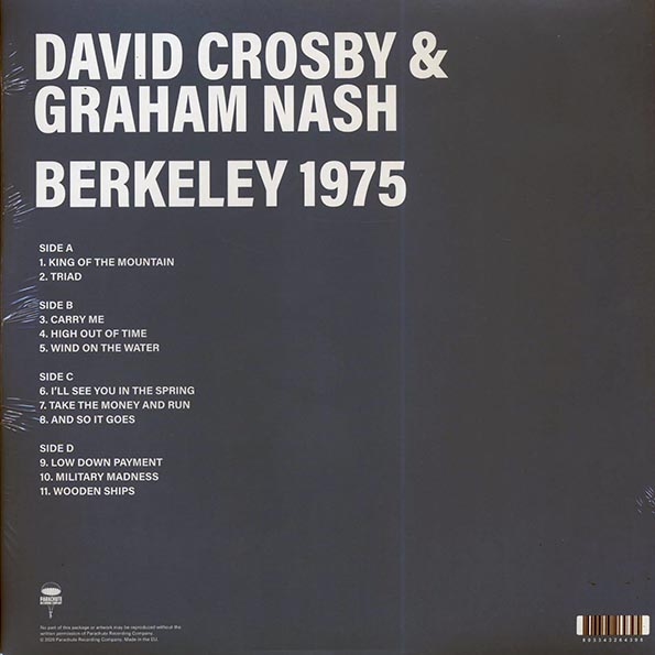 David Crosby, Graham Nash - Berkeley 1975