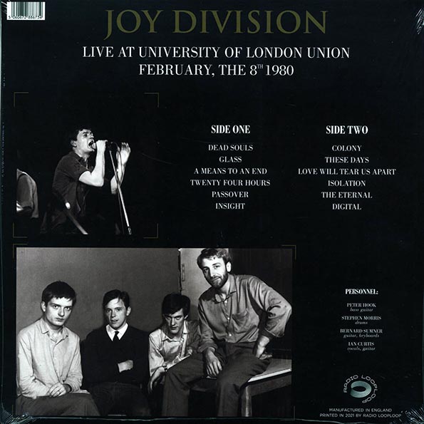 Joy Division - Live At University Of London Union, February, The 8th 1980