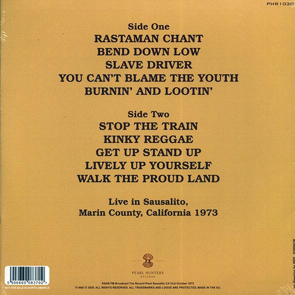 Bob Marley - Walking The Proud Land: Live In Sausalito, Marin County, California 1973