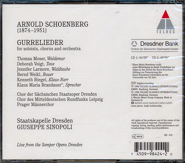 Schoenberg, Staatskapelle Dresden, Sinopoli - Gurrelieder